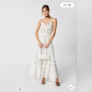 UO Antoinette Lace-Inset Maxi Dress